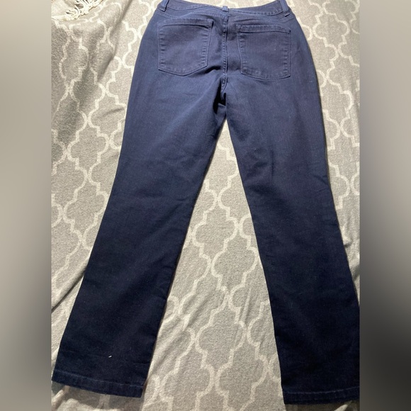 LL Bean dark wash jeans (photos don’t show hard like-new dark) 10 Petite - Picture 8 of 11